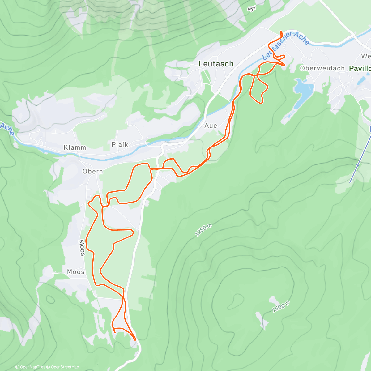 Карта физической активности (Leutasch: only 13k available to ski)