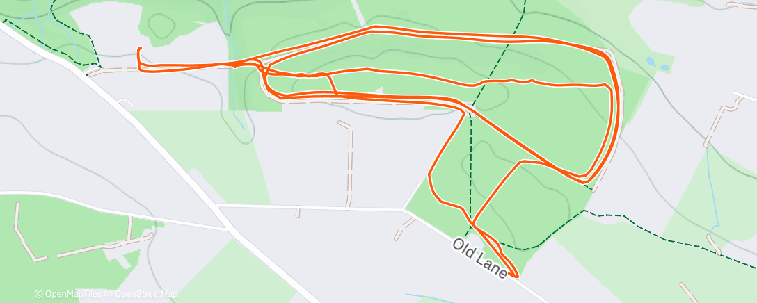 Map of the activity, Xmas Chevin parkrun