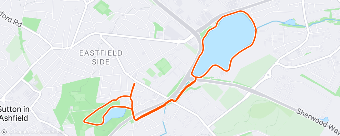 Map of the activity, Afternoon Run