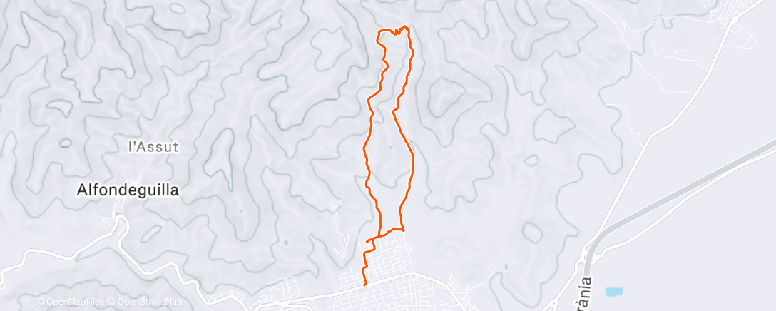 Map of the activity, Caminata a la hora del almuerzo