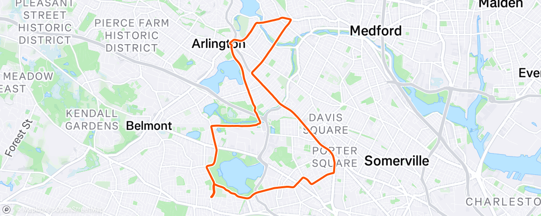 Map of the activity, Afternoon Ride