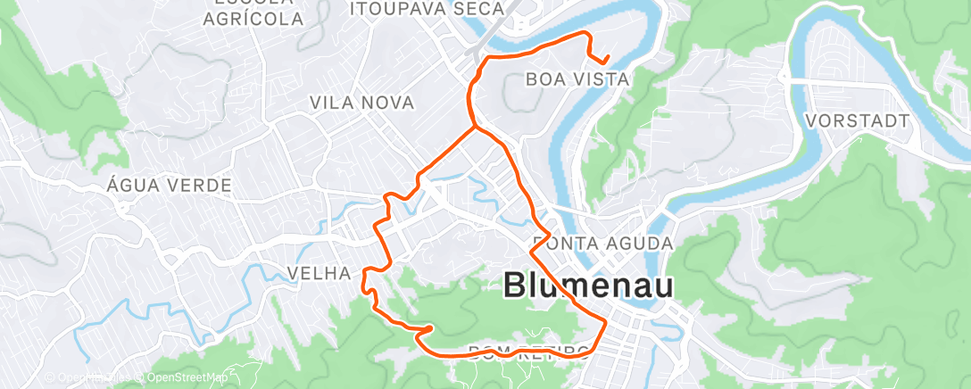 Map of the activity, Morning Run