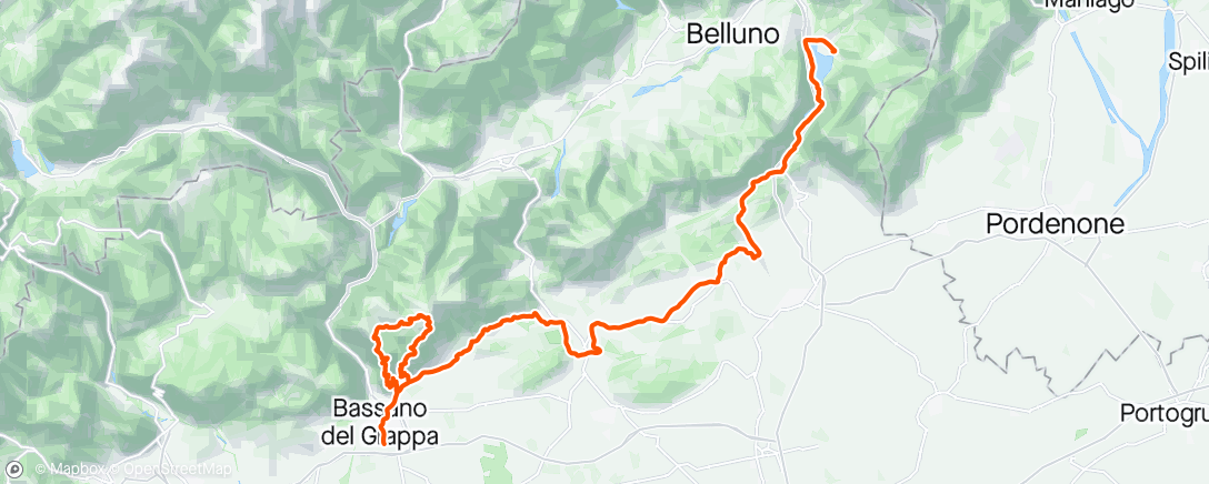 Map of the activity, Giro d’Italia stage 20