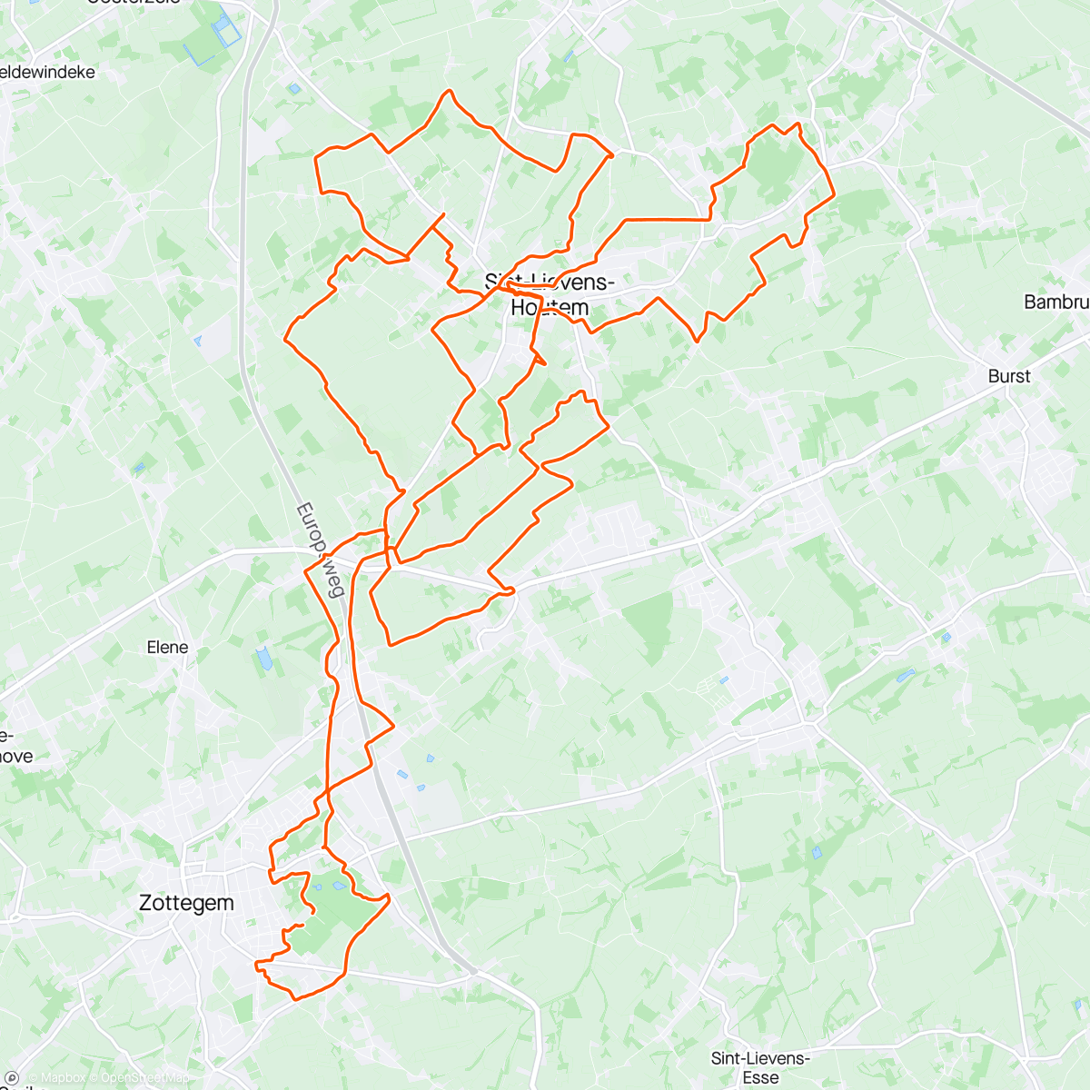 Map of the activity, Zottegem