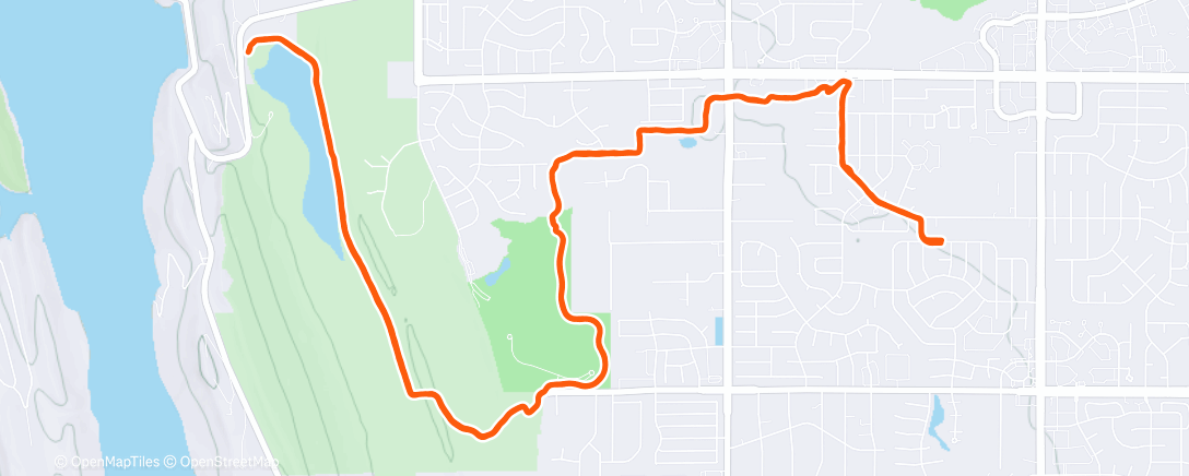 Map of the activity, Afternoon Run