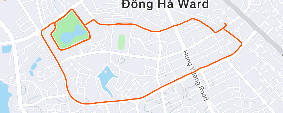 Map of the activity, Morning Run