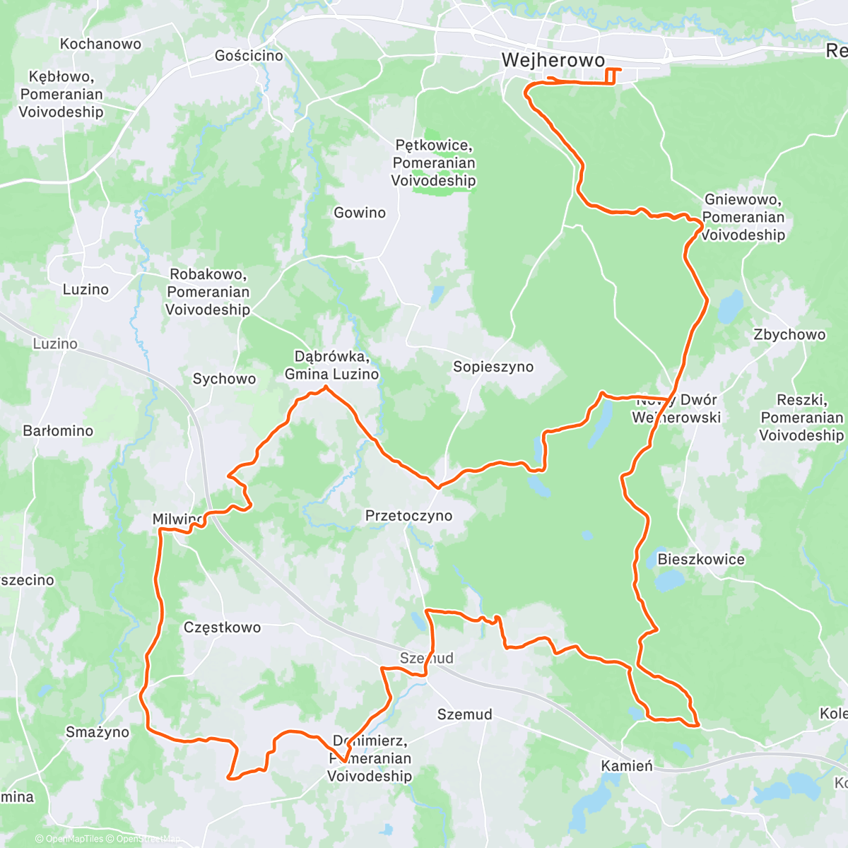 Map of the activity, Morning Ride
