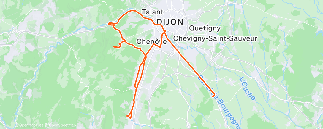 Map of the activity, Afternoon Ride