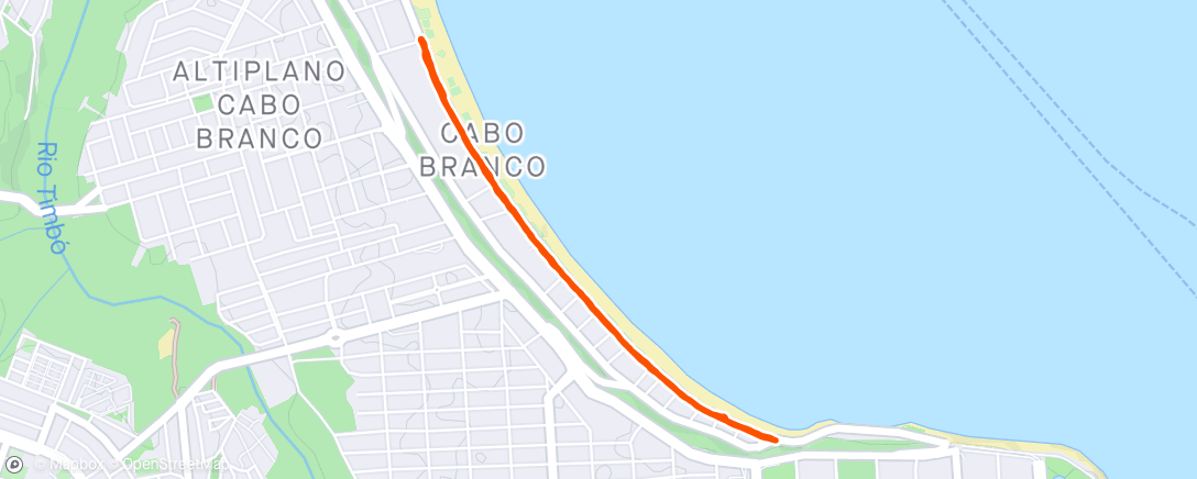 Map of the activity, Treino na orla