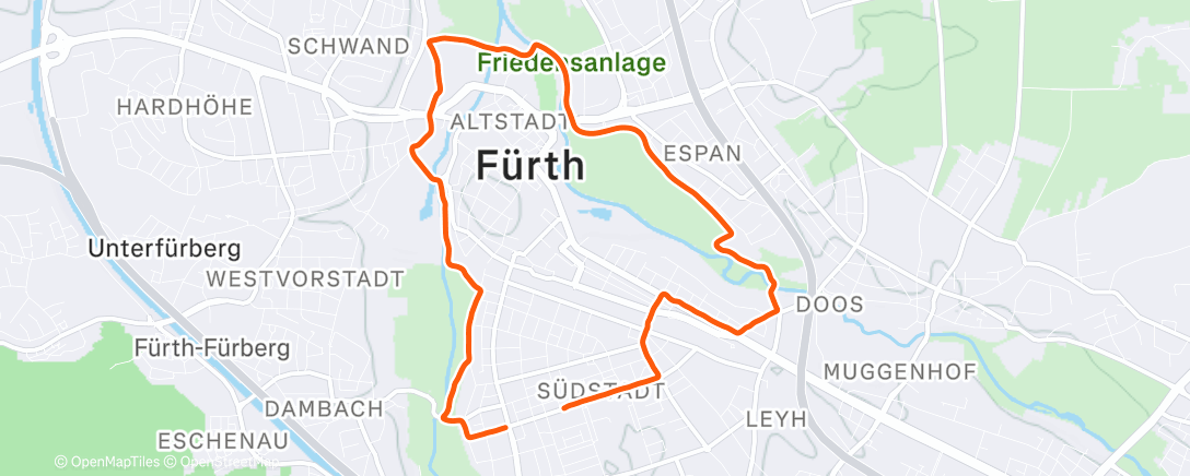 Map of the activity, Lunch Run