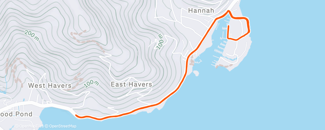 Map of the activity, Morning Run