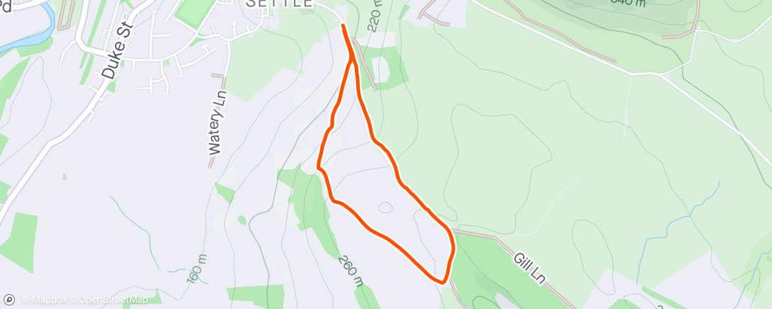 Map of the activity, Dog walk