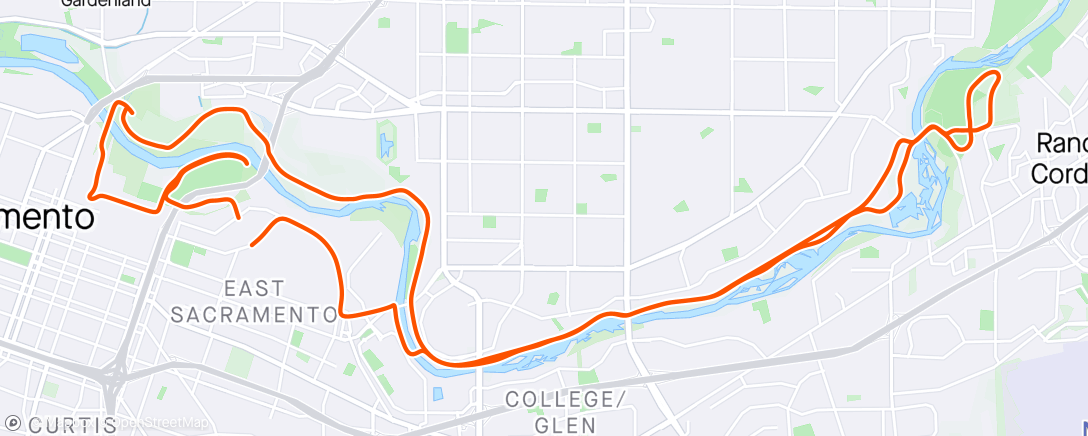 Map of the activity, Gravel, Bike Trail and a coyote.