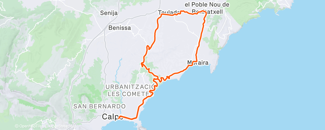 Map of the activity, Morning Ride