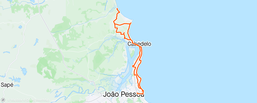 Map of the activity, Pedalada matinal