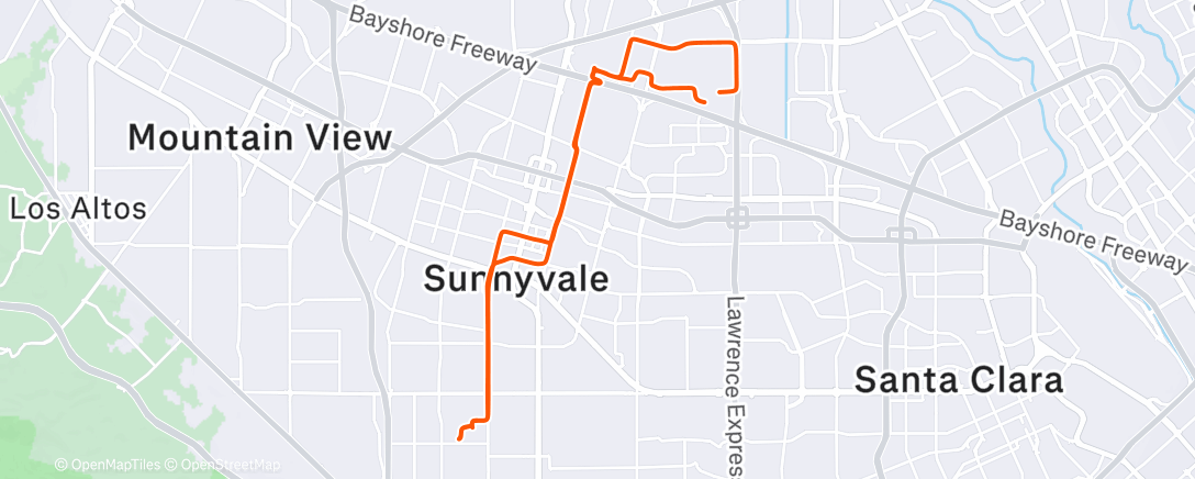 Map of the activity, Afternoon Ride