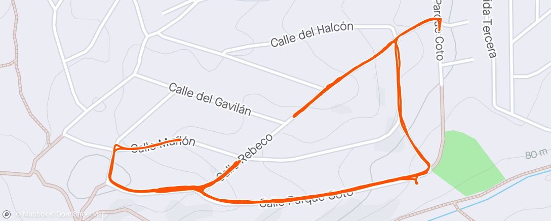 Map of the activity, Cuestecicas ↗️↙️