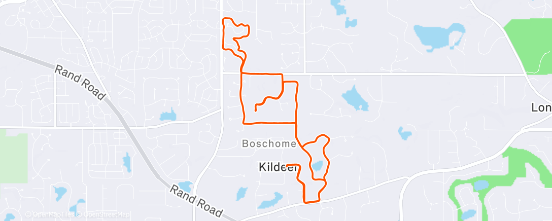 Map of the activity, Kildeer with Macy