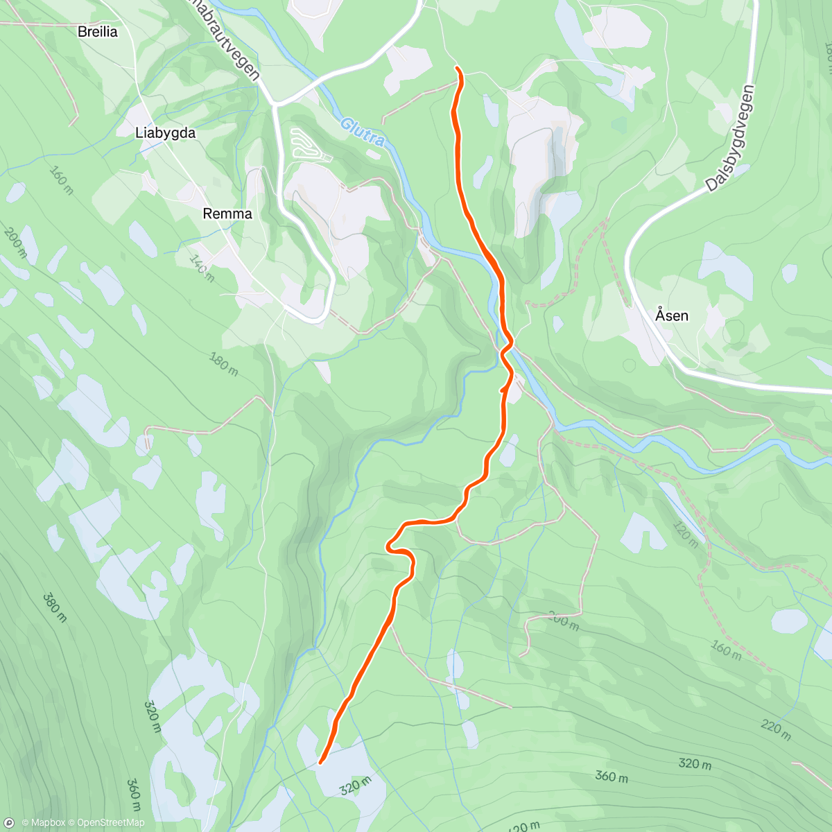 Map of the activity, Morning Run