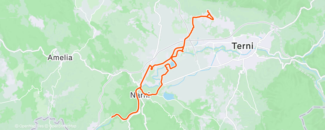 Map of the activity, Sessione di mountain biking mattutina