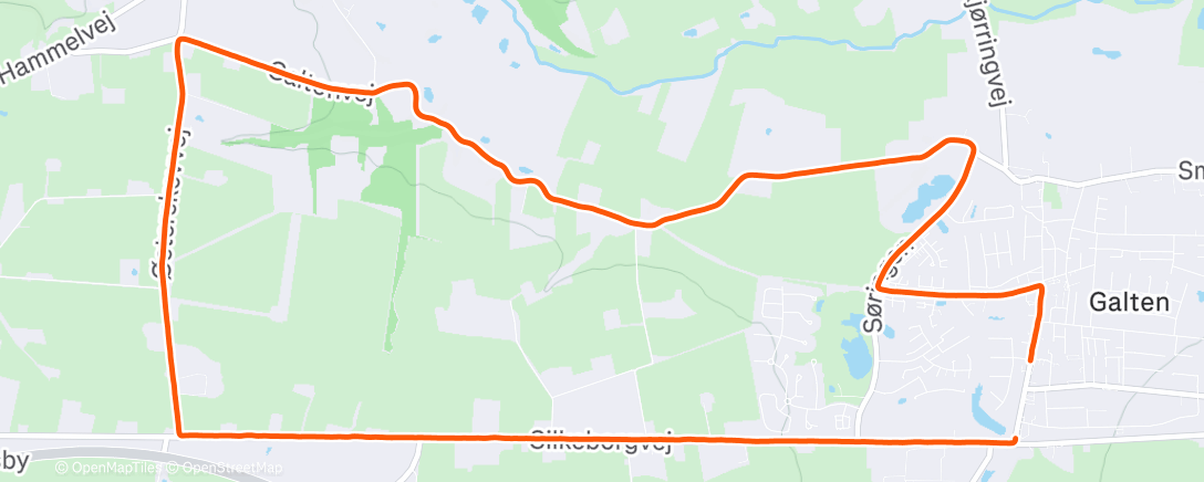 Map of the activity, Lunch Run