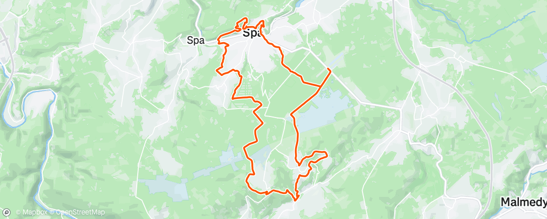 Map of the activity, ExtraTrail Spa zwart