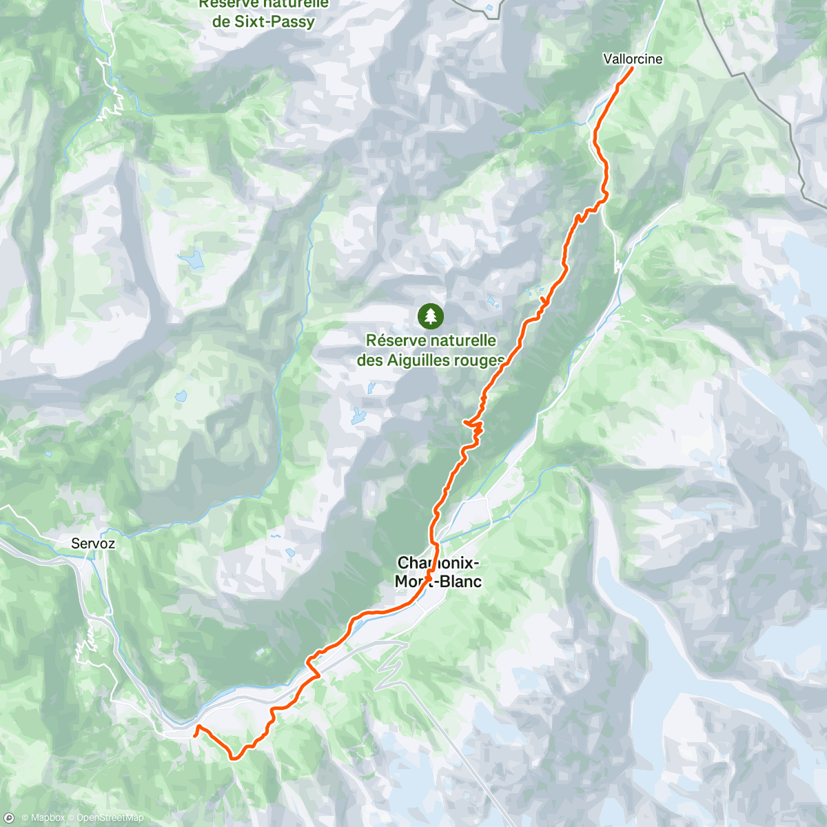 Map of the activity, TMB Day 5