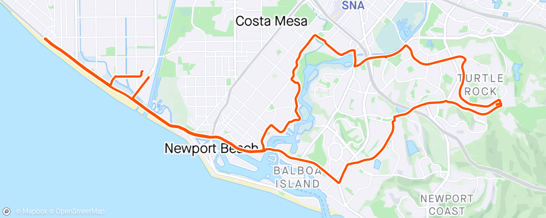 Map of the activity, OCV Sunday Ride