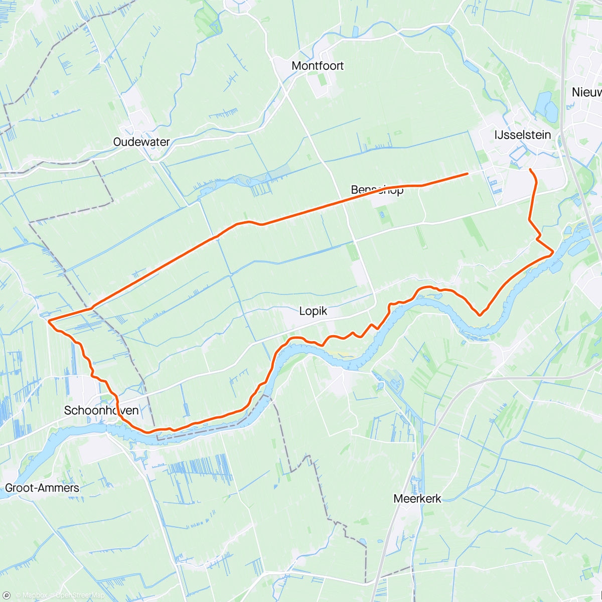 Map of the activity, WSR Ride groep C