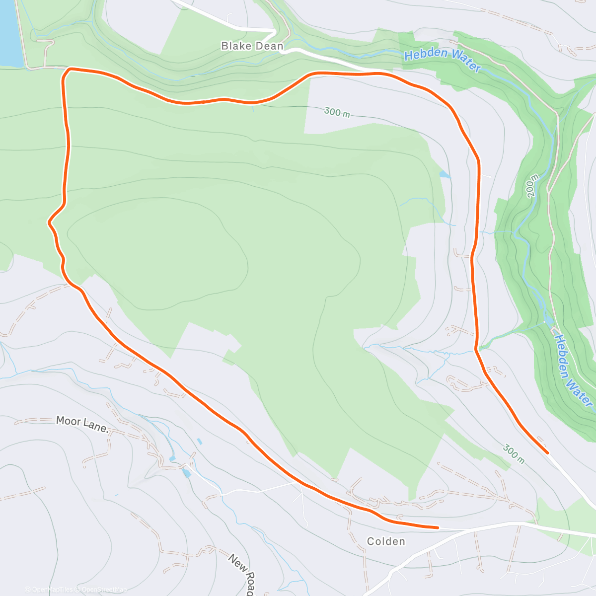 Map of the activity, Afternoon Run