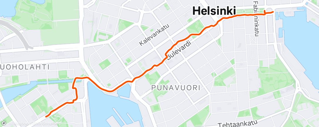 Map of the activity, Afternoon Ride