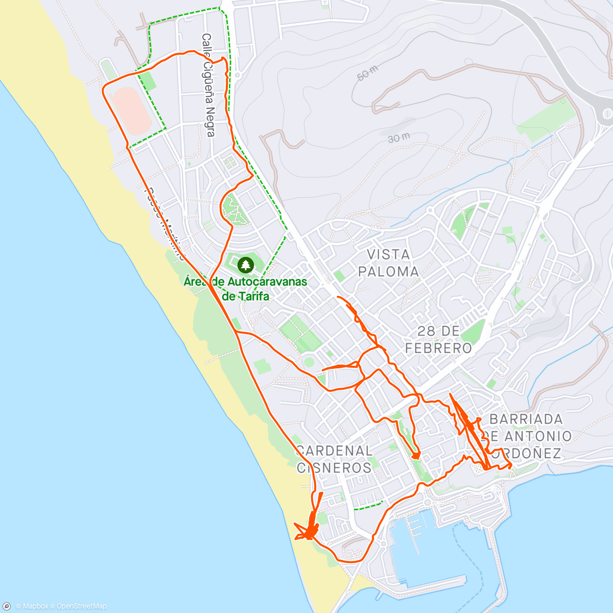 Map of the activity, TARIFA Recovery Walk. DAY 15
Ride abandoned due to appalling weather, winds made it unbridgeable!!!!
RIDE & SEEK.