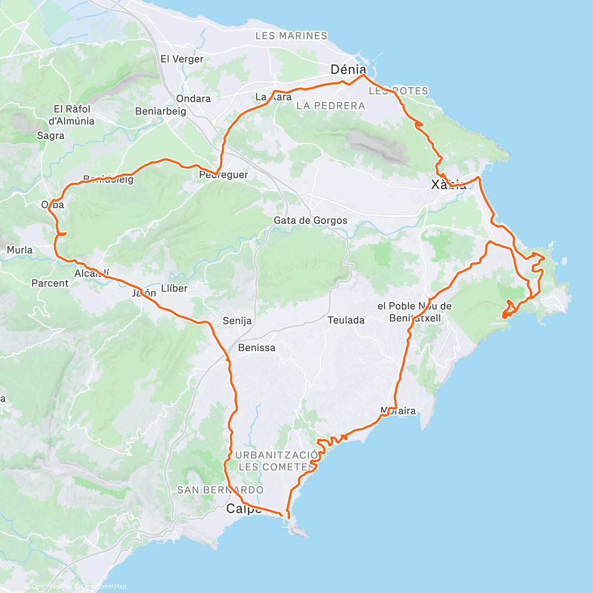 Map of the activity, Loop to check out Granadella 🤙