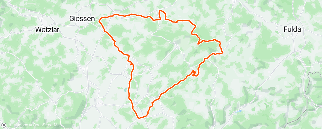 Map of the activity, Vulkanradweg zum Hoherodskopf