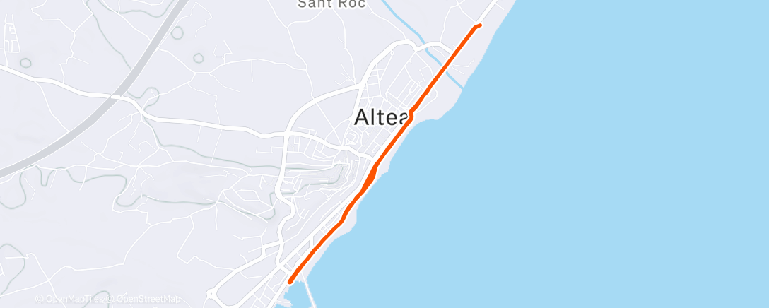 Map of the activity, Corsa mattutina