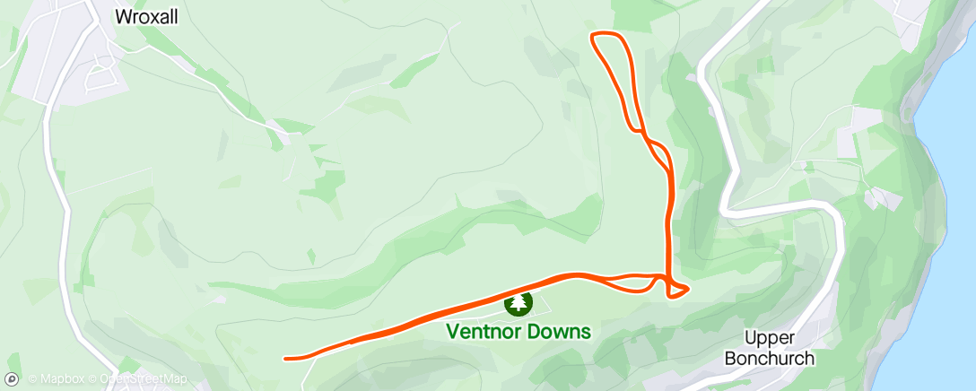 Map of the activity, Half dozen on the Downs