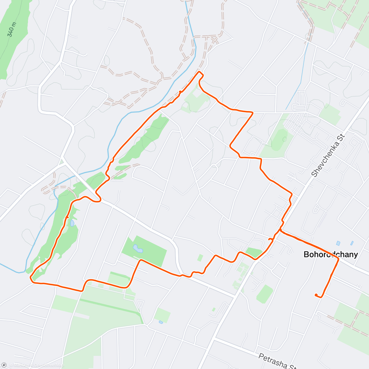 Map of the activity, Cheburek Ride