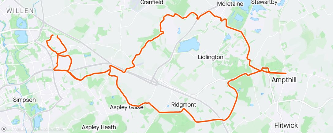 Map of the activity, Morning MTB Ride - it wasn't  windy at all