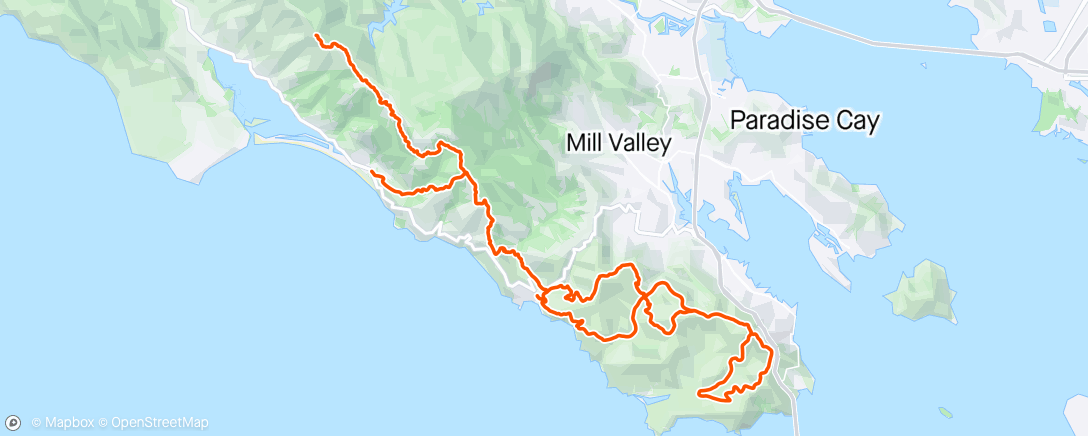 Map of the activity, Miwok 100k - had to pull the plug 🥶