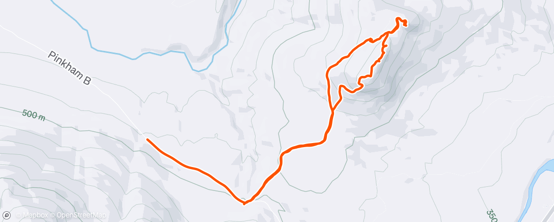 Map of the activity, Lunch Hike