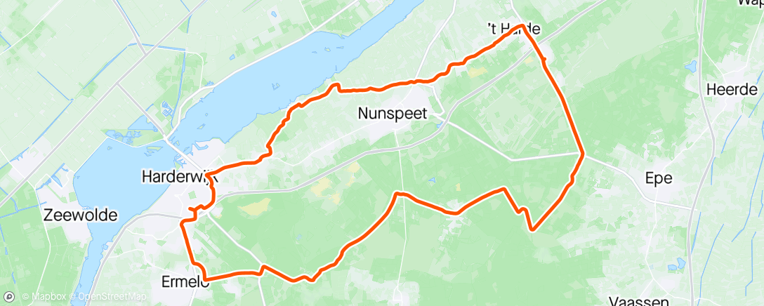 Map of the activity, 64 km ronde Knobbel