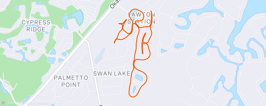 Map of the activity, Morning Run