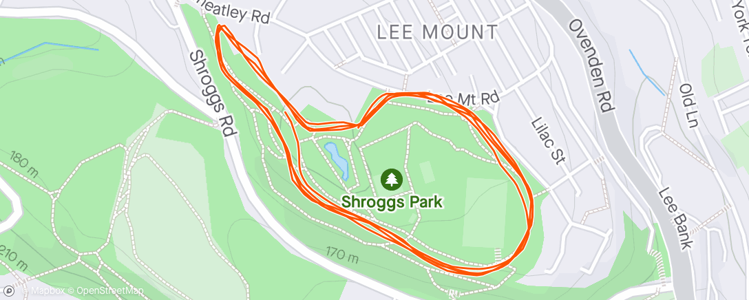 Map of the activity, Parkrun #36 Overdressed and Undertrained mostly undertrained