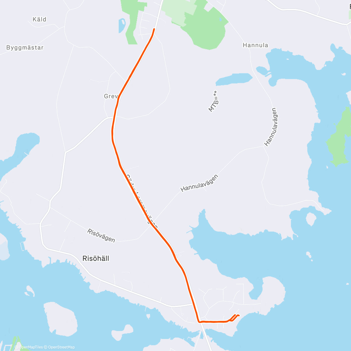 Map of the activity, ”zero speed” week