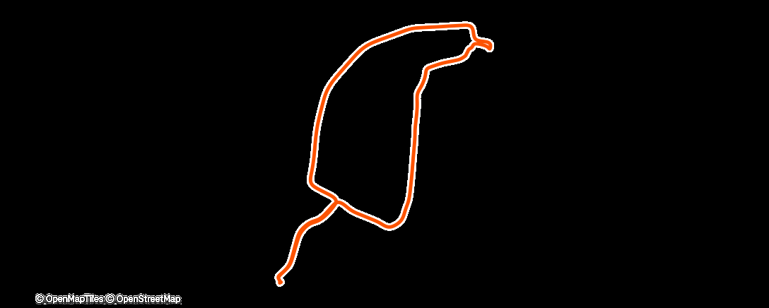 Map of the activity, Afternoon Ride