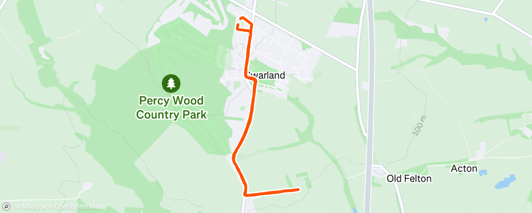 Map of the activity, Evening Run