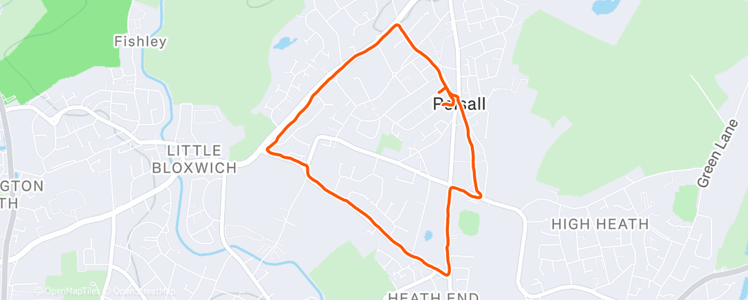 Map of the activity, Afternoon Walk