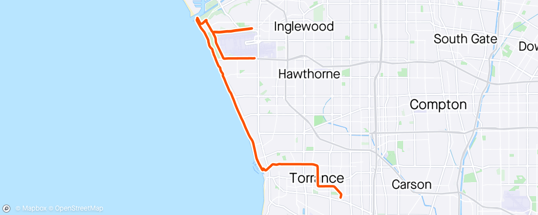 Map of the activity, Even Longer Ride Home