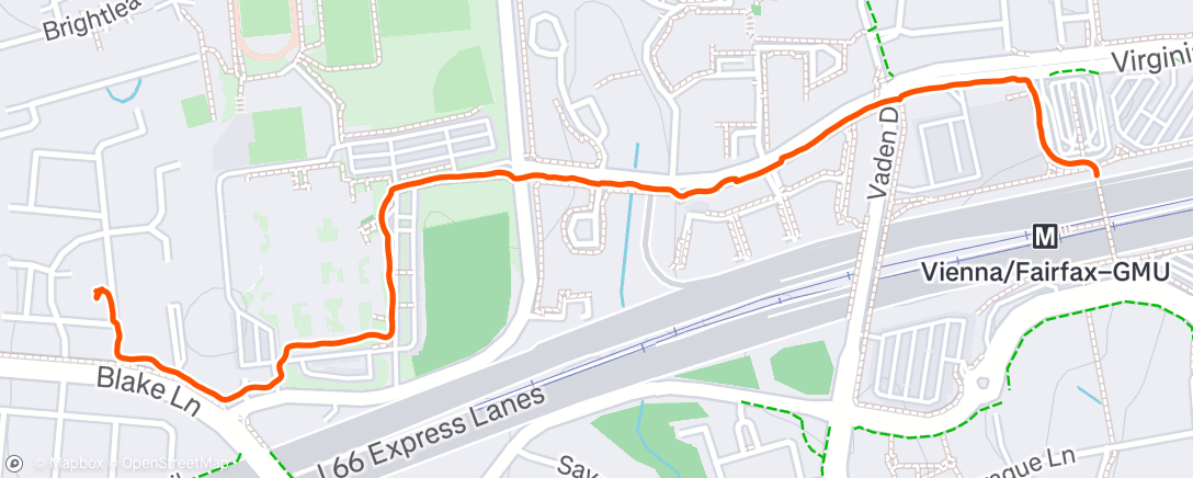Map of the activity, Night Walk