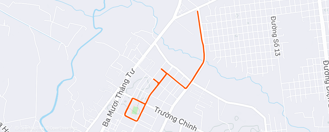 Map of the activity, Morning Run